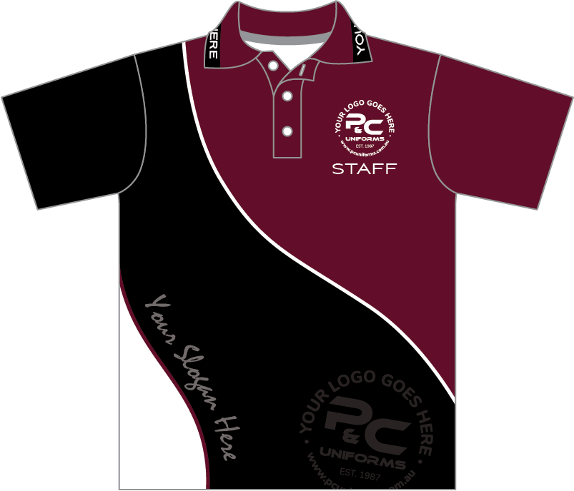 Sublimated Staff Polo Front View