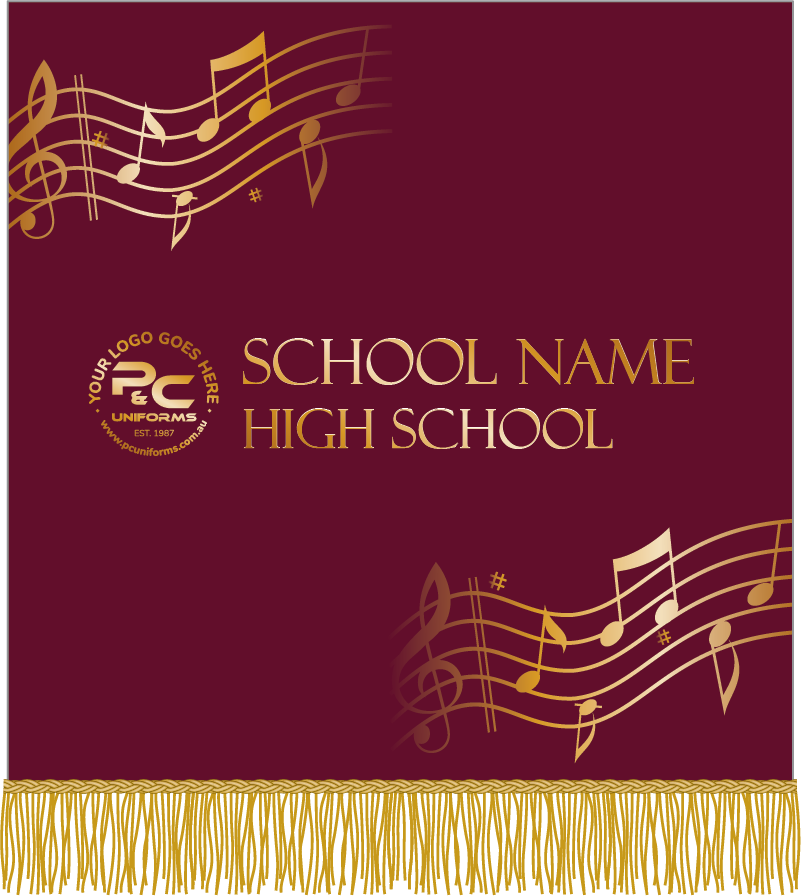 BAN023 Sublimated Music Stand Banner pcuniforms