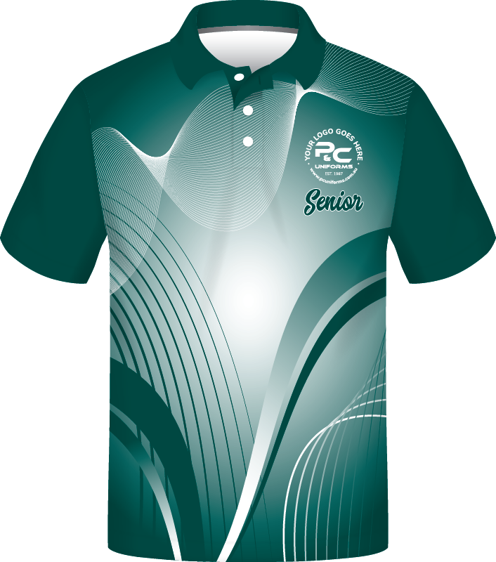 Thumbnail: Sublimated Senior School Leavers Year 6 Year 12 Graduation Polo Front View
