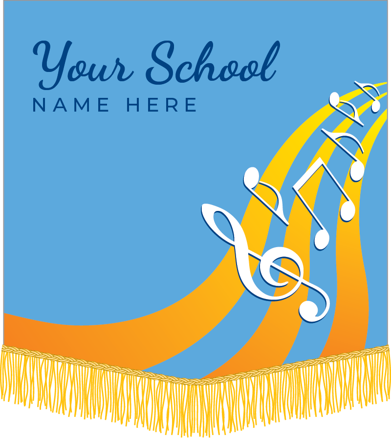 BAN010 Sublimated Music Stand Banner pcuniforms