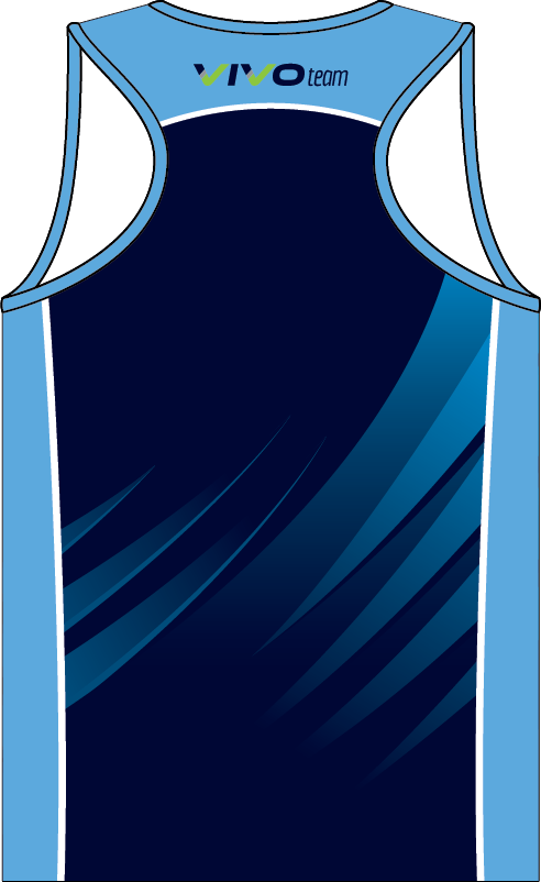 Thumbnail: Sublimated Teamwear Triathlon Singlet Back View