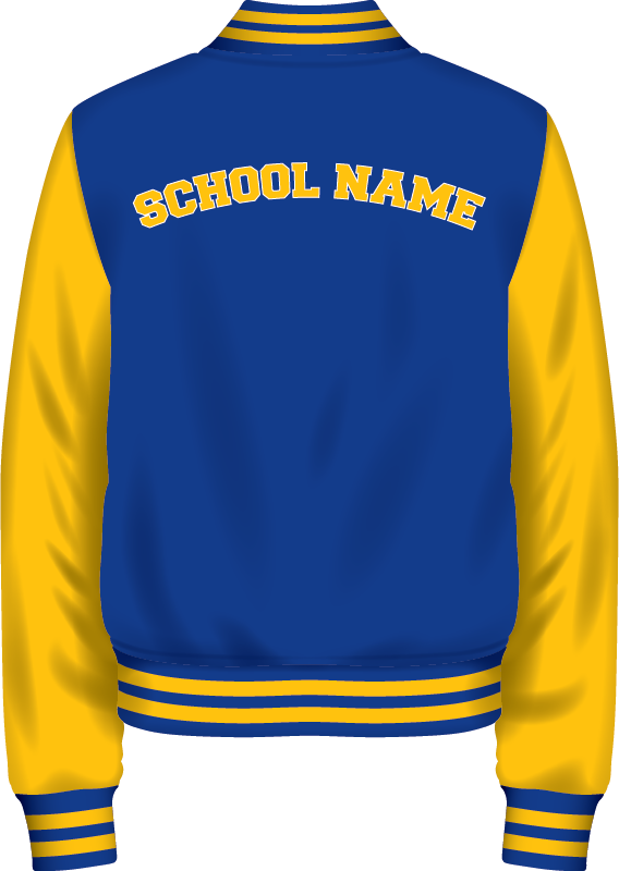 Thumbnail: School Winter Fleece Varsity Jacket Back View