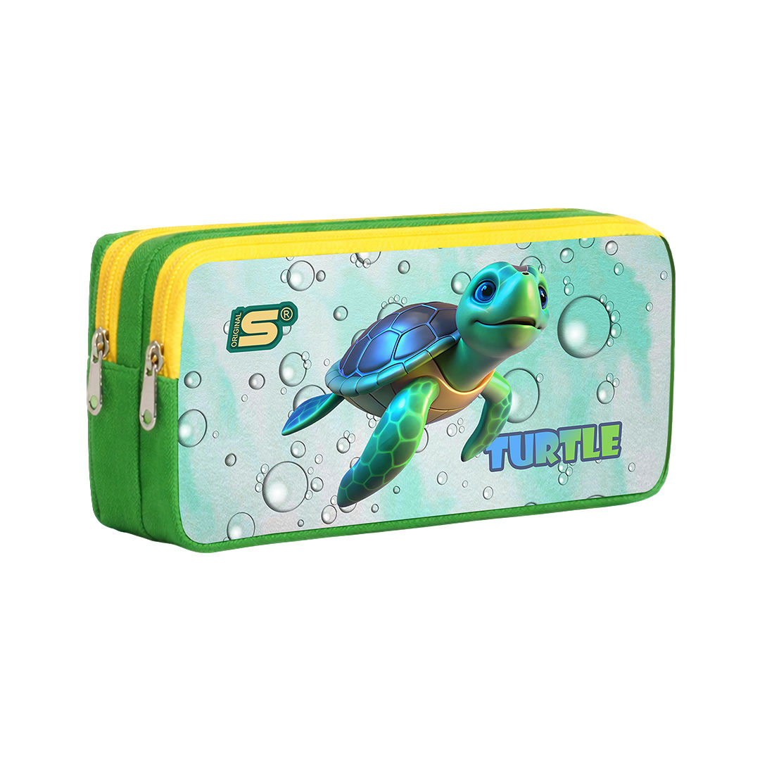 Sevimli Kaplumbağa Desenli Model - Yeşil