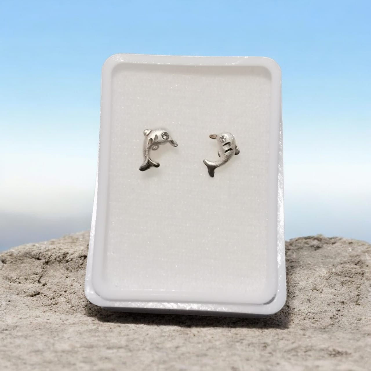 Broqueles de plata delfín