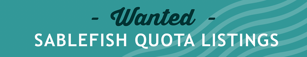 Wanted Sablefish Quota Listings