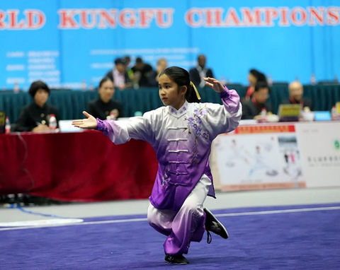 Young girl doing Taichi