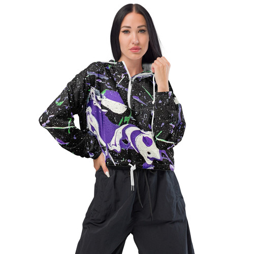 Women's cropped windbreaker | SplatExpressions