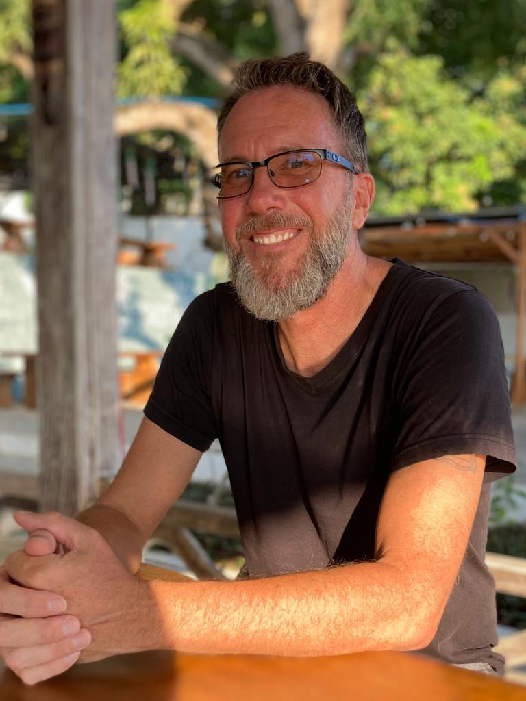 The artist in Labuan Bajo, Indonesia.