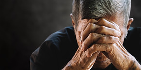senior man covering his face with his hands. Depression and anxiety Copy space..jpg