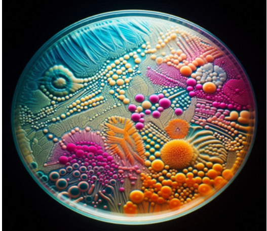 Agar plate. Image designed by Tim Sandle.