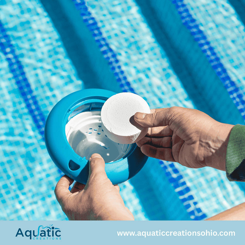 putting chlorine in holder