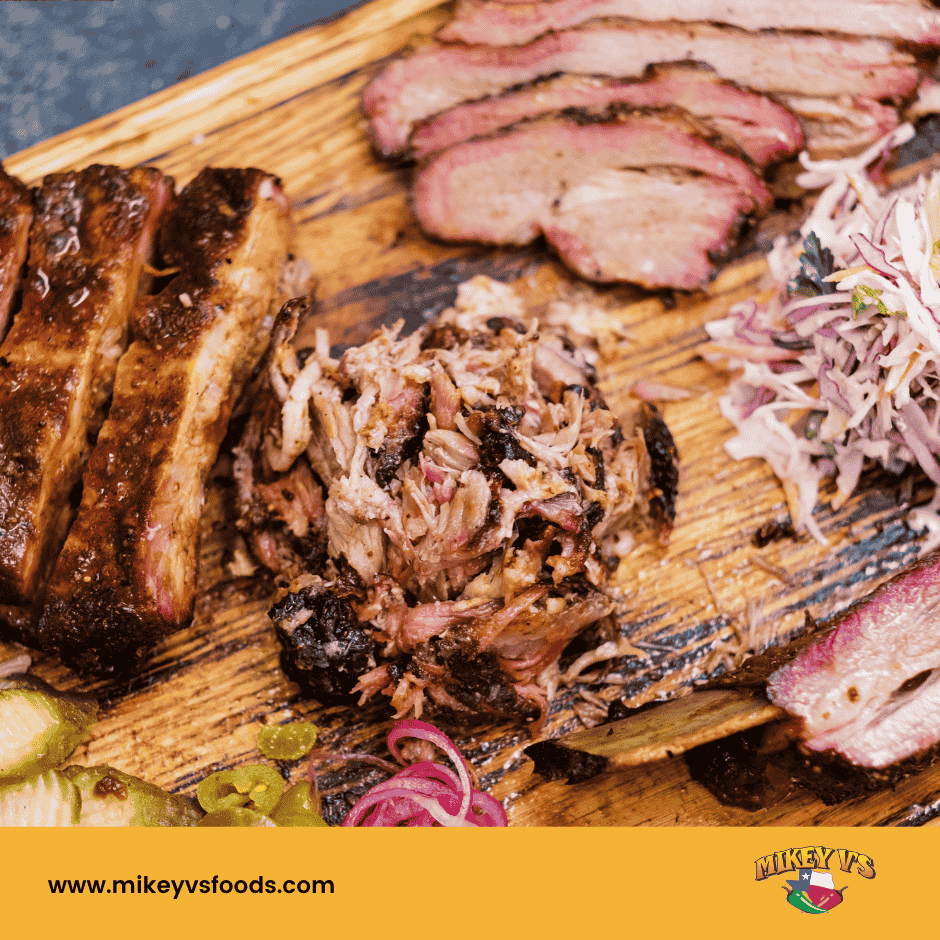 assortment of bbq meats