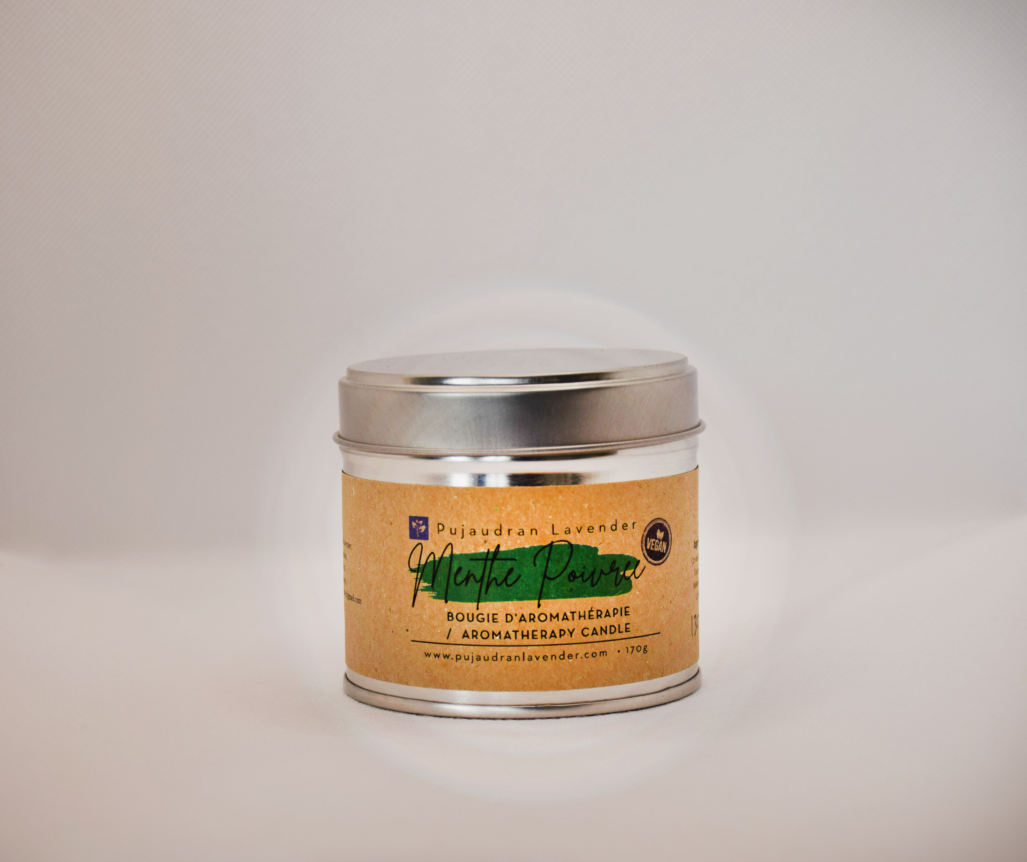 Peppermint Aromatherapy Candle Tin 170g