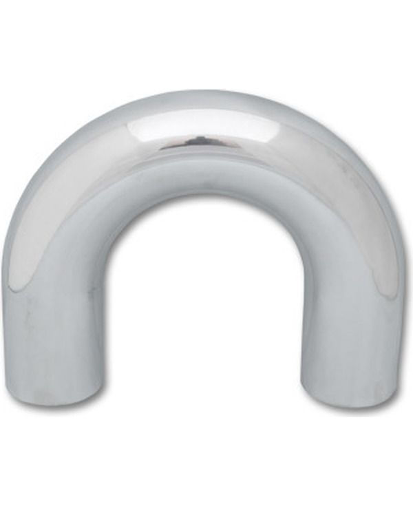 Chrome 180-degree pipe bend for automotive applications
