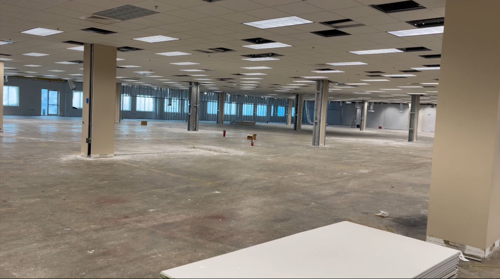 Fresh interior paint for a commercial warehouse in Miami.
