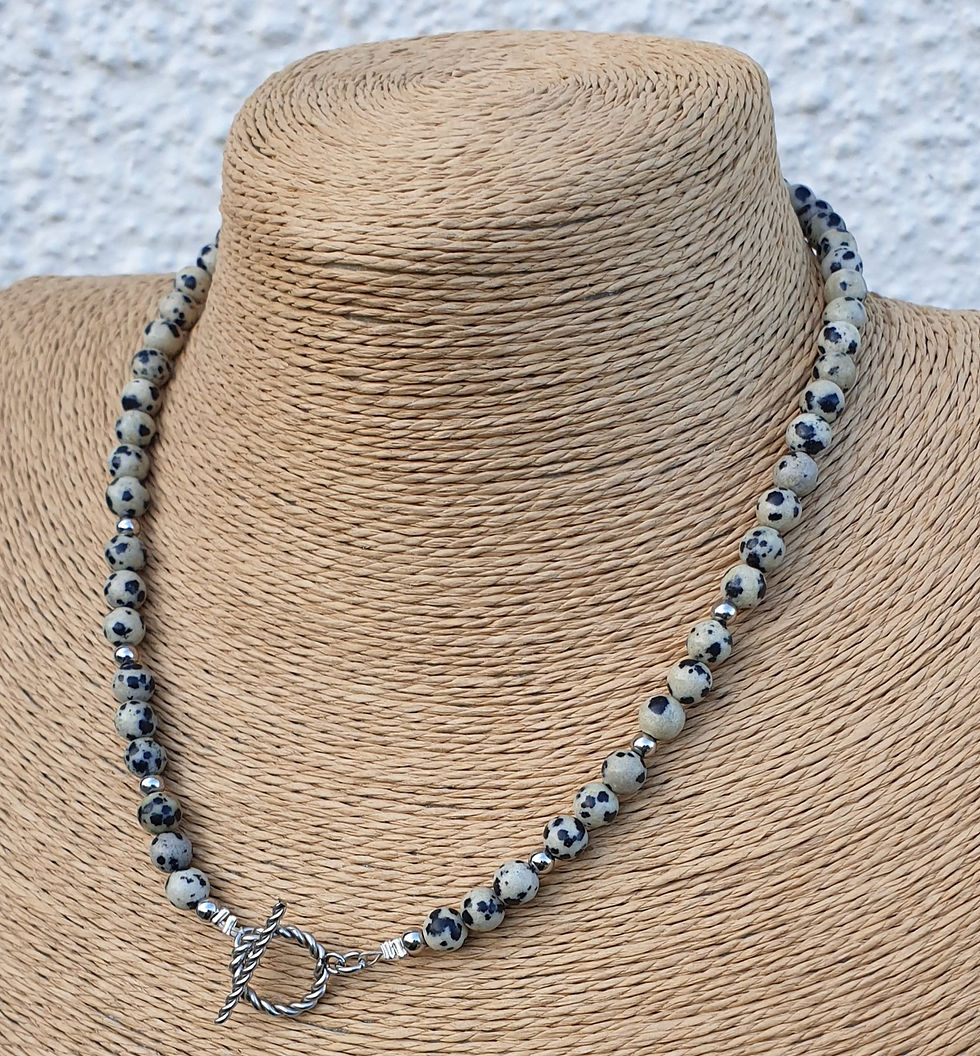 Thumbnail: Dalmatian Jasper necklace 
