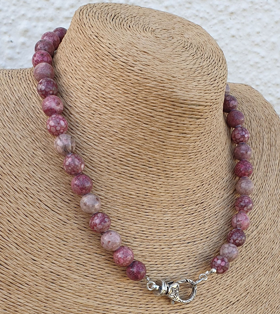 Thumbnail: Red Chrysanthemum necklace 