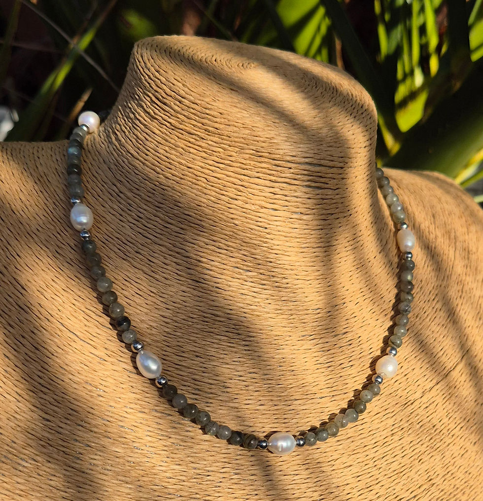 Thumbnail: Labradorite Freshwater Pearl Necklace 