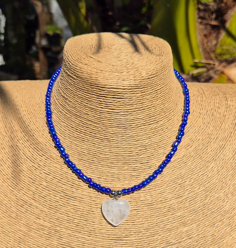 Thumbnail: Clear Quartz heart Necklace 