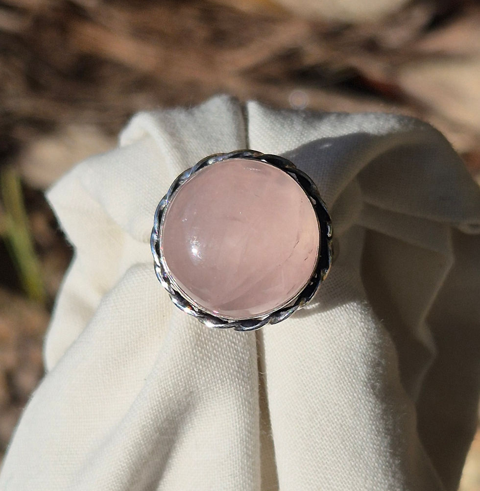 Thumbnail: Rose Quartz Ring size S