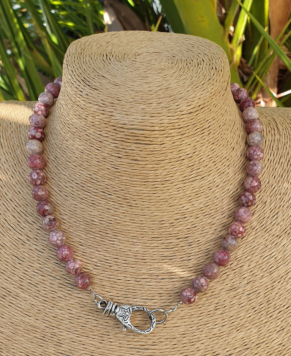 Thumbnail: Red Chrysanthemum necklace 