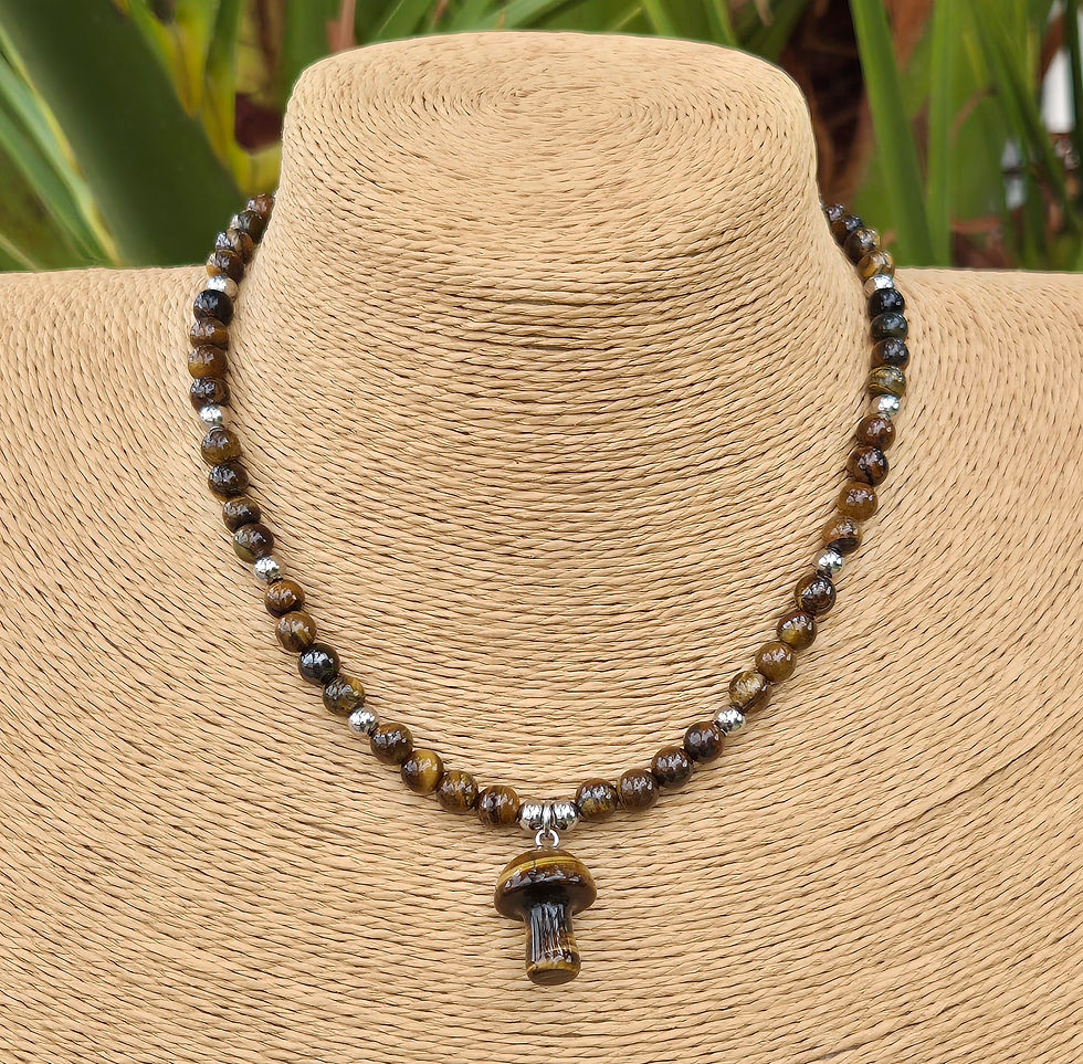 Thumbnail: Tigers eye Mushroom Necklace 