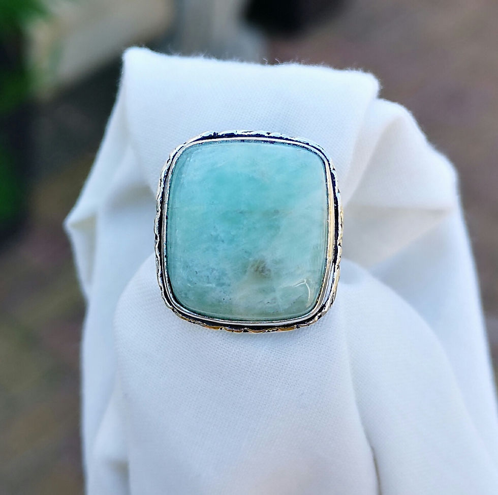 Thumbnail: Amazonite ring size P