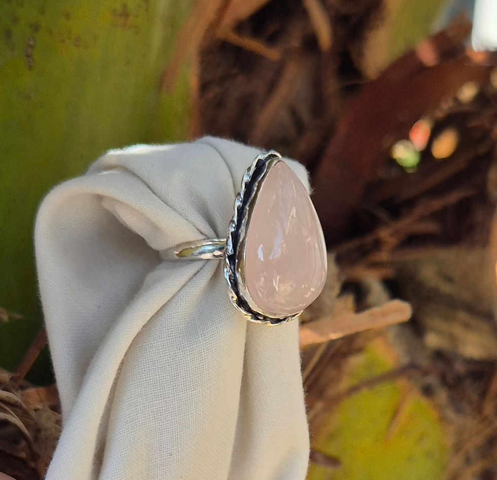 Thumbnail: Rose Quartz Ring Size S
