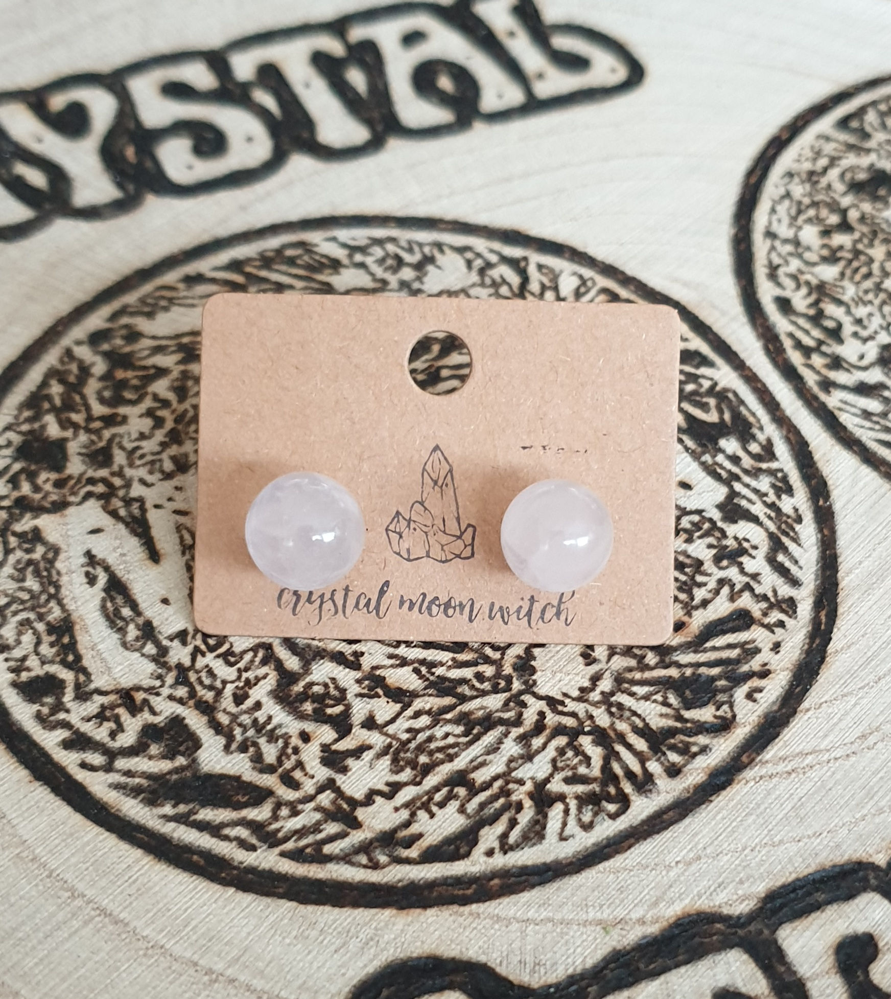 Rose Quartz earings studs