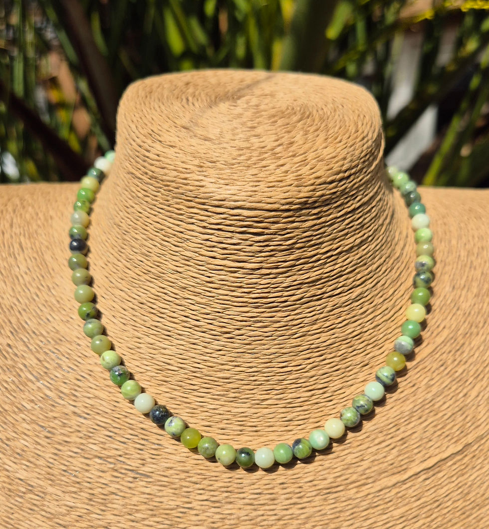 Thumbnail: Green Chrysoprase necklace 