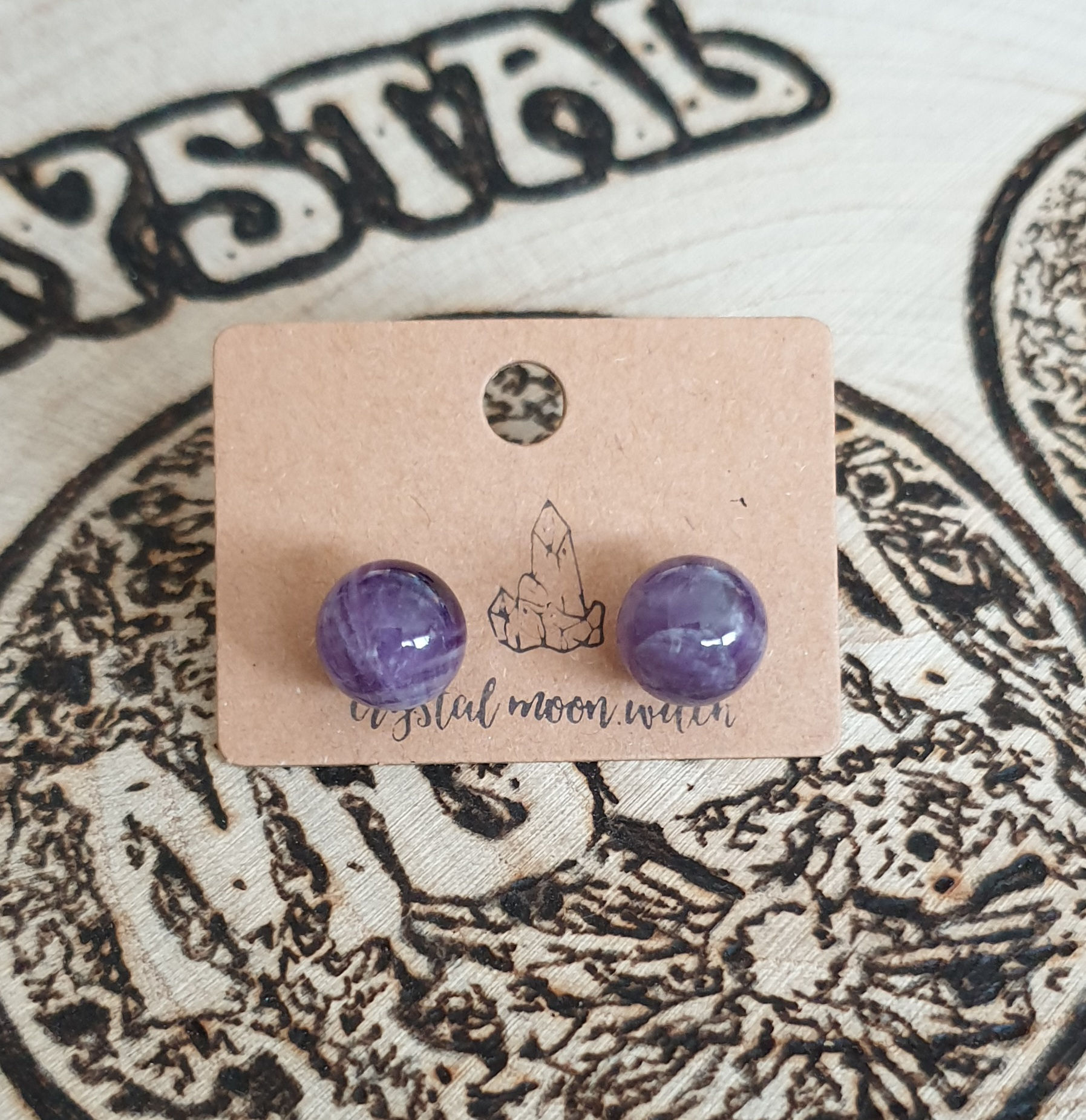 Amethyst earings studs