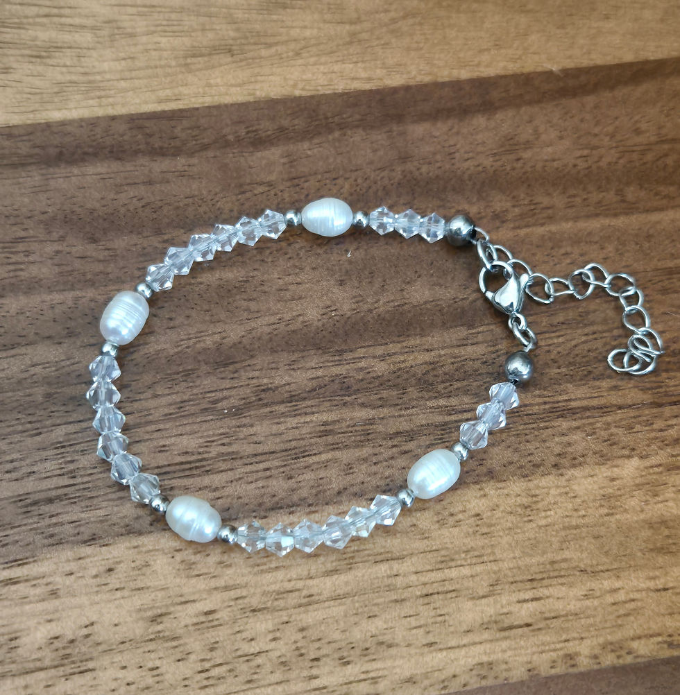 Thumbnail: Freshwater Pearl Bracelet clear