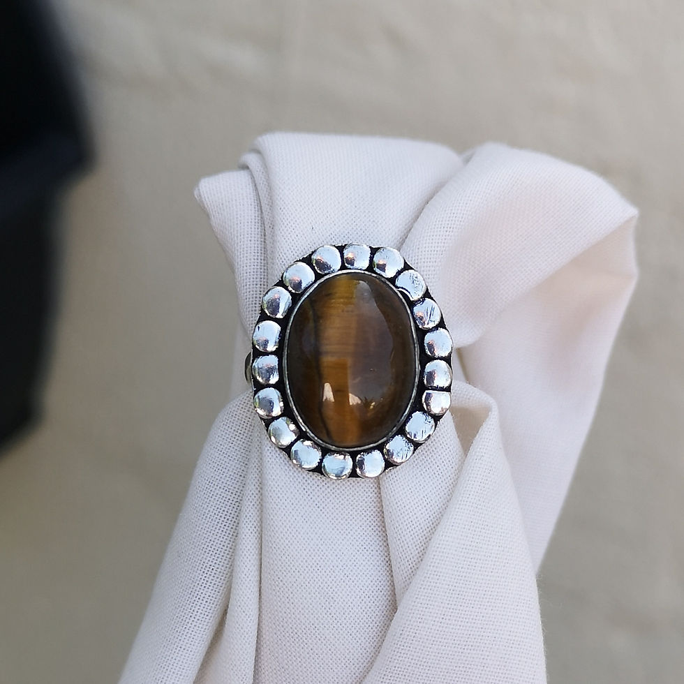 Thumbnail: Tigers eye ring size M