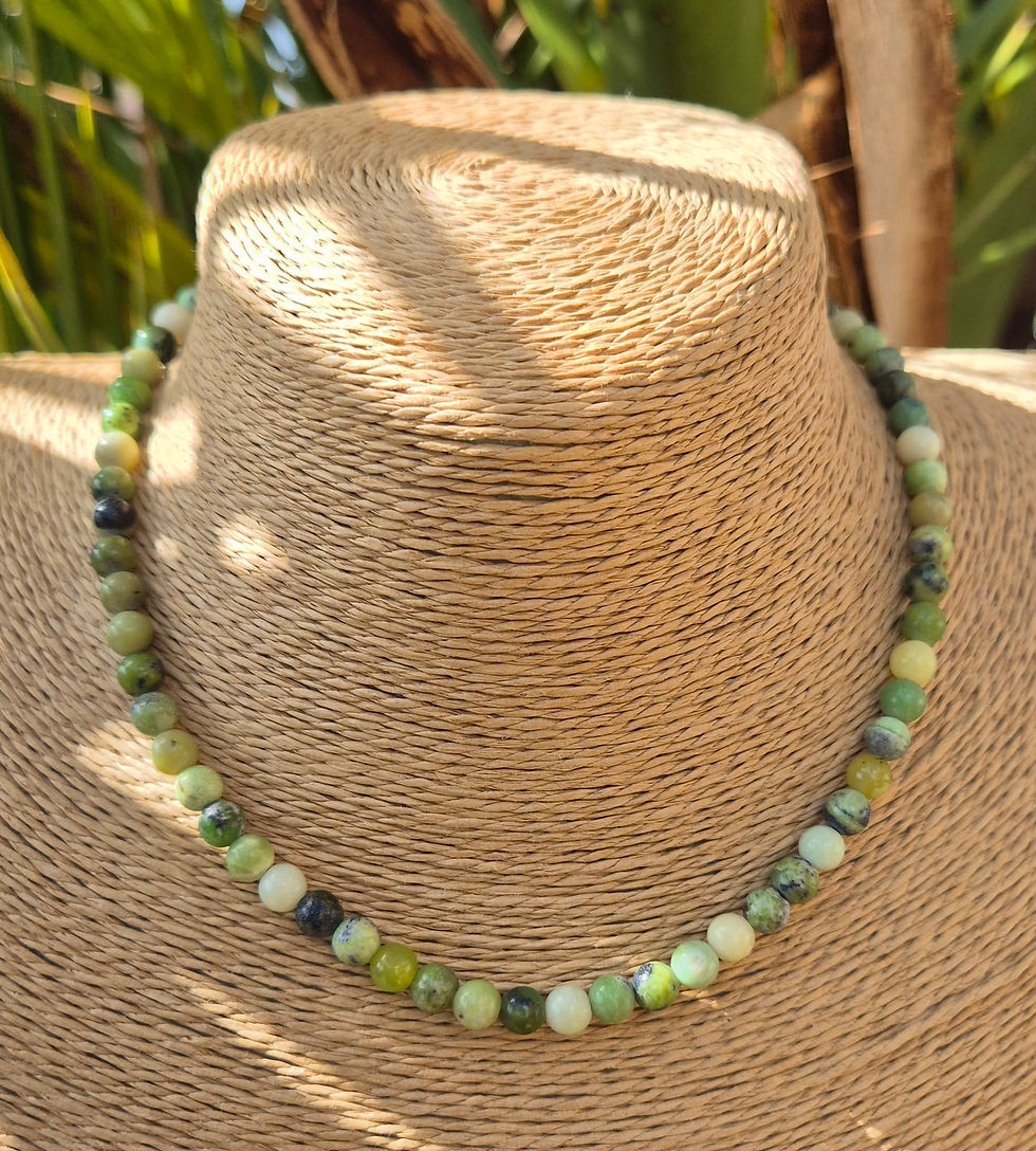 Thumbnail: Green Chrysoprase necklace 