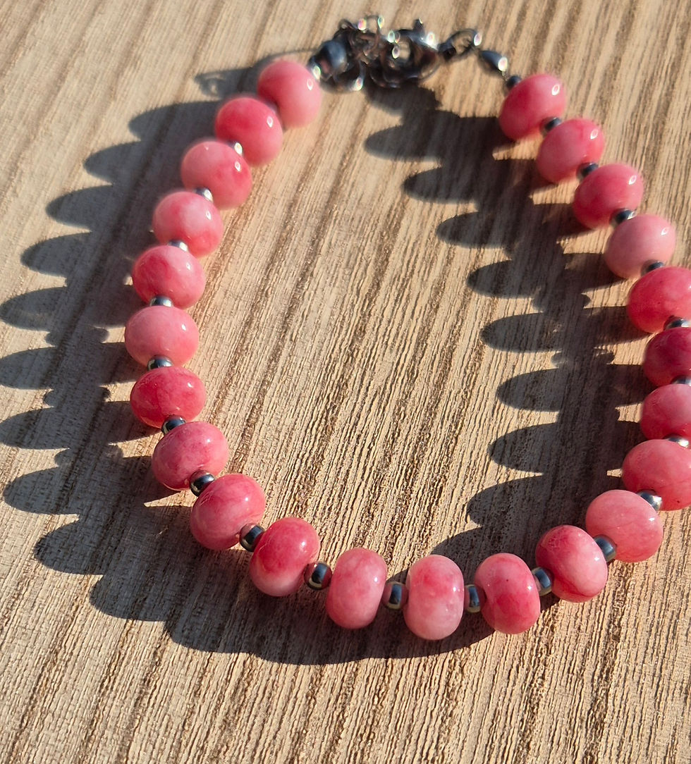 Thumbnail: Pink Tourmaline Bracelet ~ SILVER 