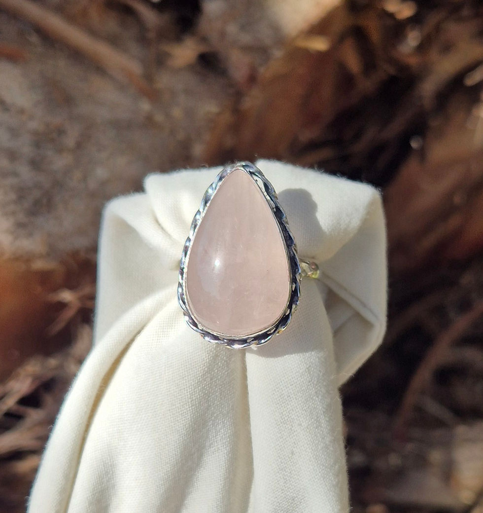 Thumbnail: Rose Quartz Ring Size S