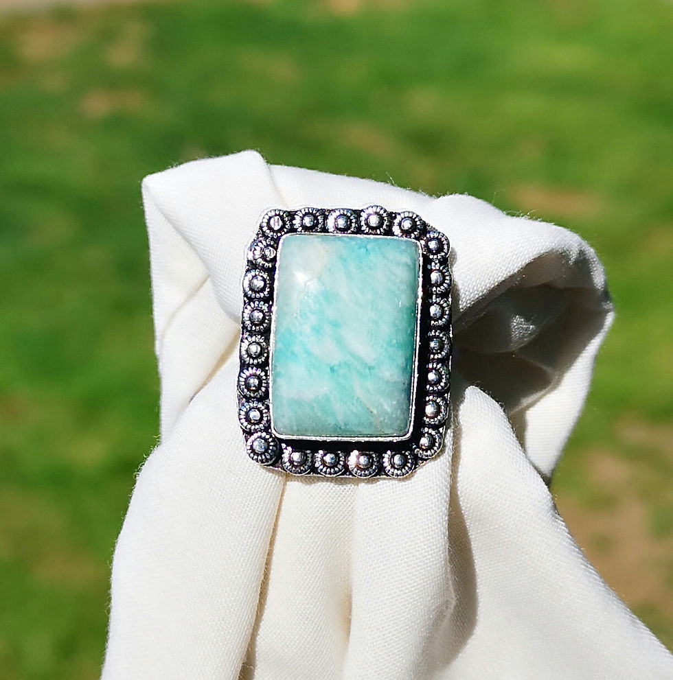 Thumbnail: Amazonite ring size O