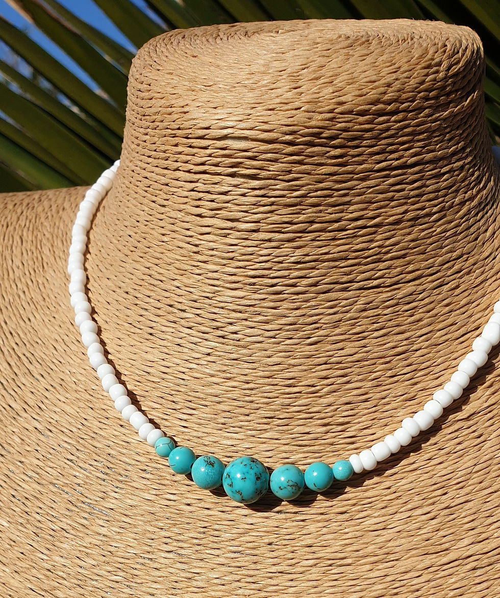Thumbnail: Turquoise Howlite necklace 