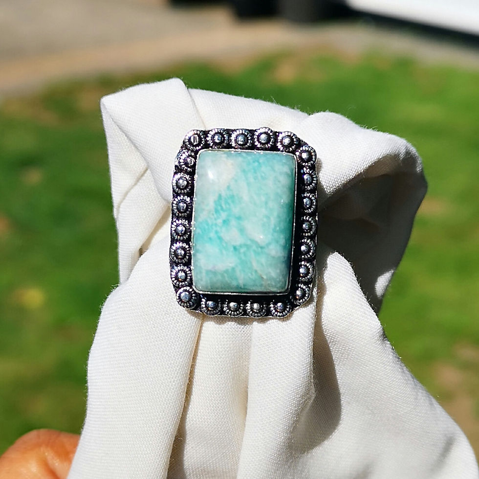Thumbnail: Amazonite ring size O