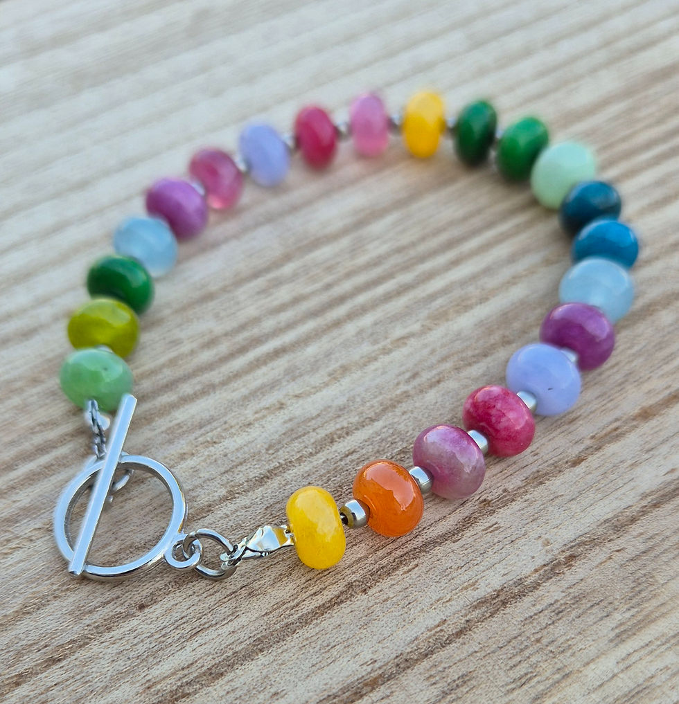 Thumbnail: Rainbow Candy Bracelet ~ SILVER