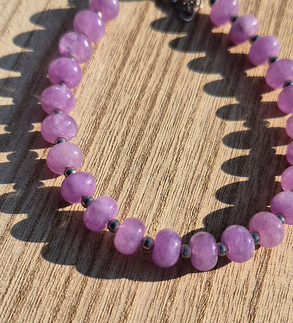 Thumbnail: Lilac Chalcedony Bracelet ~ SILVER