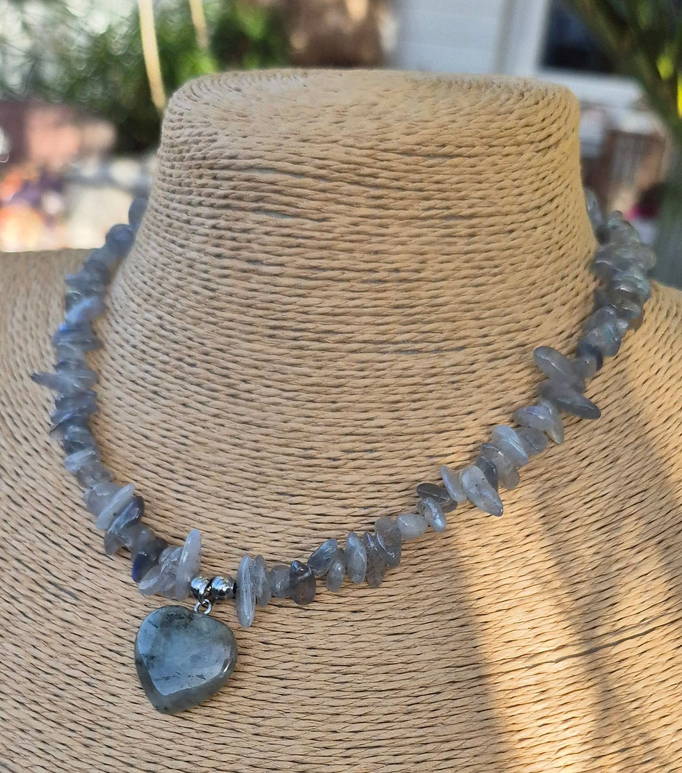 Thumbnail: Labradorite heart Necklace 