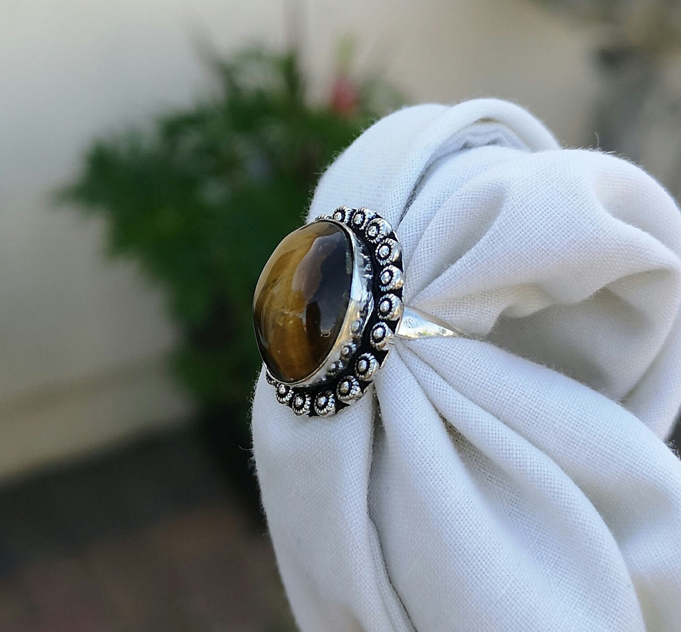 Thumbnail: Tigers eye ring size N 