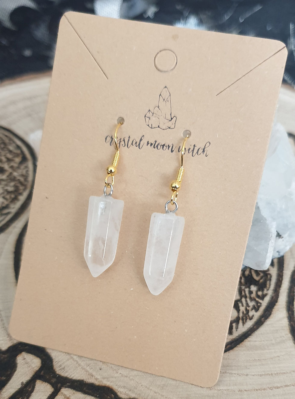 Thumbnail: Clear Quartz earings 
