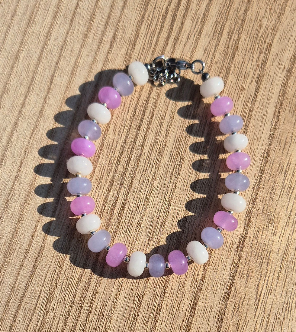 Thumbnail: Lilac Chalcedony Bracelet ~ SILVER 