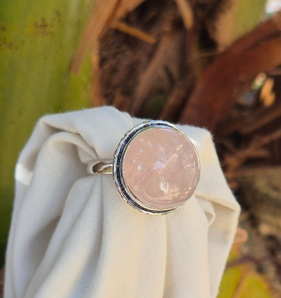 Thumbnail: Rose Quartz ring size U