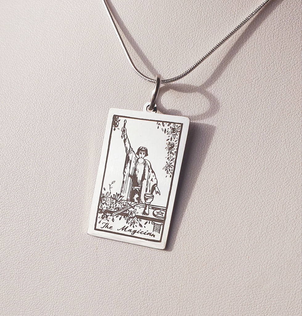 Thumbnail: Tarot card necklace THE MAGICIAN 