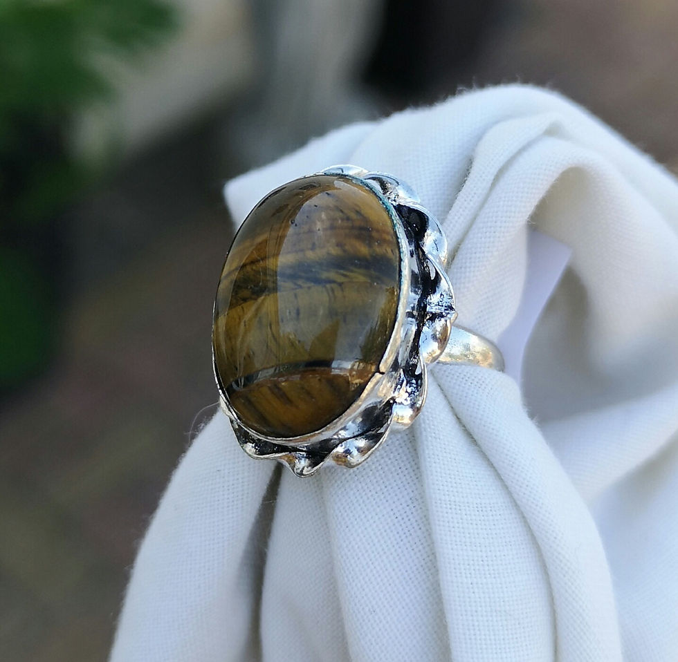 Thumbnail: Tigers eye ring size N 