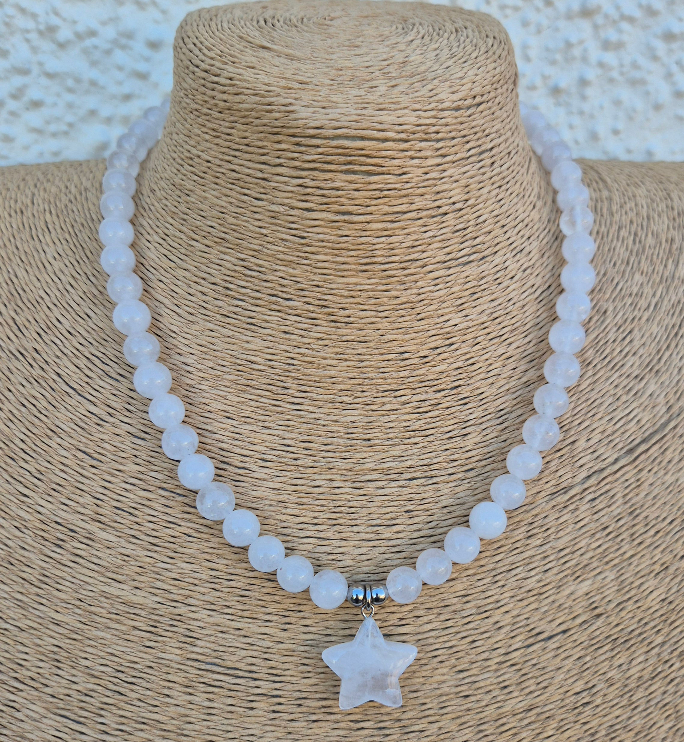Clear Quartz star Necklace