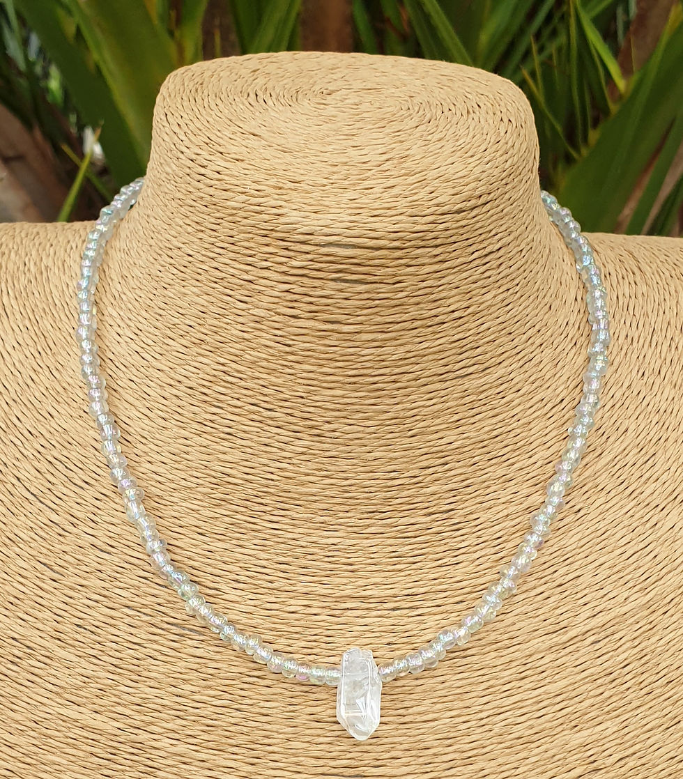 Thumbnail: Angel Aura Quartz necklace 